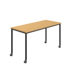 [T-MOBILE-1860BKSO] Titan Mobile Rectangular Table (FSC) | 1800 X 600 | Black/Sorano Oak