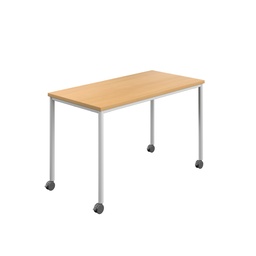 [T-MOBILE-1260WHB] Titan Mobile Rectangular Table (FSC) | 1200 X 600 | White/Ellmau Beech