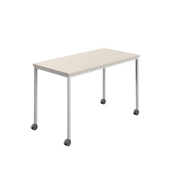 [T-MOBILE-1260WHGRY] Titan Mobile Rectangular Table (FSC) | 1200 X 600 | White/Grey