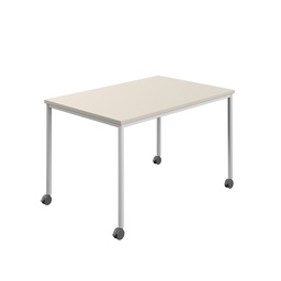 [T-MOBILE-1460WHGRY] Titan Mobile Rectangular Table (FSC) | 1400 X 600 | White/Grey