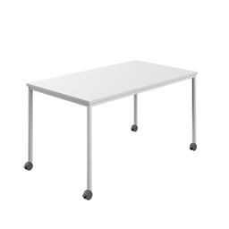 [T-MOBILE-1660WHWHT] Titan Mobile Rectangular Table (FSC) | 1600 X 600 | White/White