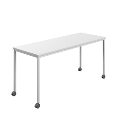 [T-MOBILE-1280WHWHT] Titan Mobile Rectangular Table (FSC) | 1200 X 800 | White/White