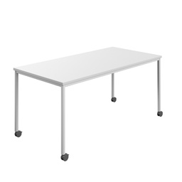 [T-MOBILE-1480WHWHT] Titan Mobile Rectangular Table (FSC) | 1400 X 800 | White/White