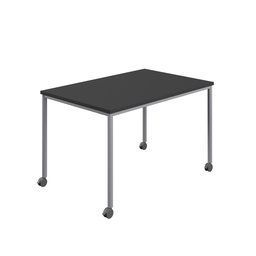 [T-MOBILE-1460SVBK] Titan Mobile Rectangular Table (FSC) | 1400 X 600 | Silver/Black