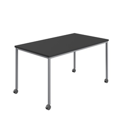 [T-MOBILE-1660SVBK] Titan Mobile Rectangular Table (FSC) | 1600 X 600 | Silver/Black