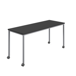 [T-MOBILE-1280SVBK] Titan Mobile Rectangular Table (FSC) | 1200 X 800 | Silver/Black