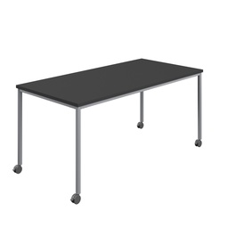 [T-MOBILE-1880SVBK] Titan Mobile Rectangular Table (FSC) | 1800 X 800 | Silver/Black