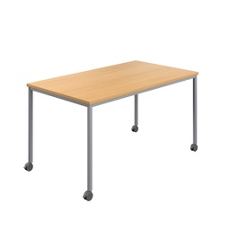 [T-MOBILE-1660SVB] Titan Mobile Rectangular Table (FSC) | 1600 X 600 | Silver/Ellmau Beech