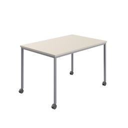 [T-MOBILE-1460SVGRY] Titan Mobile Rectangular Table (FSC) | 1400 X 600 | Silver/Grey