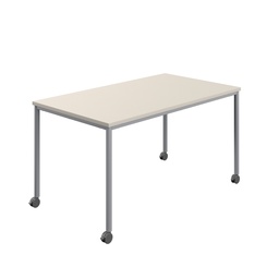 [T-MOBILE-1660SVGRY] Titan Mobile Rectangular Table (FSC) | 1600 X 600 | Silver/Grey