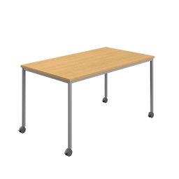 [T-MOBILE-1660SVSO] Titan Mobile Rectangular Table (FSC) | 1600 X 600 | Silver/Sorano Oak