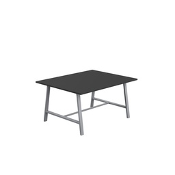 [T-LOW-M-1510SVBK] Titan Low Maker Rectangular Table (FSC) | 1500 X 1000 | Silver/Black