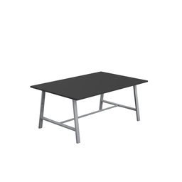 [T-LOW-M-1810SVBK] Titan Low Maker Rectangular Table (FSC) | 1800 X 1000 | Silver/Black