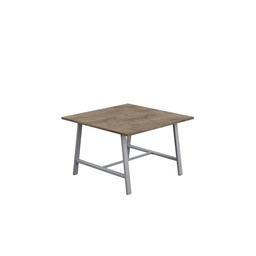 [T-LOW-M-1210SVGNO] Titan Low Maker Rectangular Table (FSC) | 1200 X 1000 | Silver/Grey Nebraska Oak