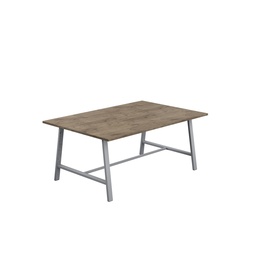 [T-LOW-M-1810SVGNO] Titan Low Maker Rectangular Table (FSC) | 1800 X 1000 | Silver/Grey Nebraska Oak