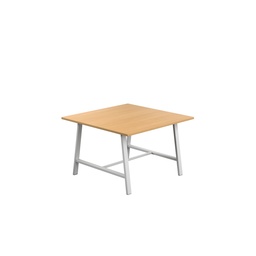 [T-LOW-M-1210WHTB] Titan Low Maker Rectangular Table (FSC) | 1200 X 1000 | White/Ellmau Beech