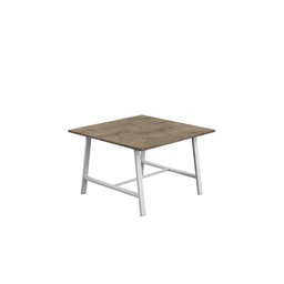 [T-LOW-M-1210WHTGNO] Titan Low Maker Rectangular Table (FSC) | 1200 X 1000 | White/Grey Nebraska Oak