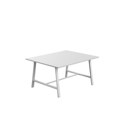 [T-LOW-M-1510WHTWHT] Titan Low Maker Rectangular Table (FSC) | 1500 X 1000 | White/White