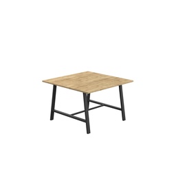 [T-LOW-M-1210BKNNO] Titan Low Maker Rectangular Table (FSC) | 1200 X 1000 | Black/Natural Nebraska Oak