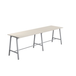 [T-HIGH-M-1810SVGRY] Titan High Maker Rectangular Table (FSC) | 1800 X 1000 | Silver/Grey