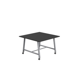 [T-LOW-MM-1210SVBK] Titan Mobile Low Maker Rectangular Table (FSC) | 1200 X 1000 | Silver/Black