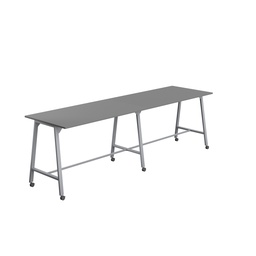 [T-HIGH-MM-1810SVANT] Titan Mobile High Maker Rectangular Table (FSC) | 1800 X 1000 | Silver/Anthracite