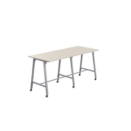 [T-HIGH-MM-1210SVGRY] Titan Mobile High Maker Rectangular Table (FSC) | 1200 X 1000 | Silver/Grey