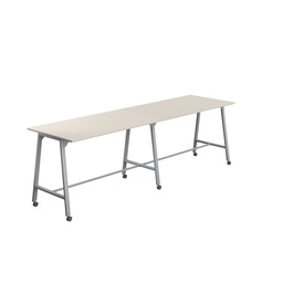 [T-HIGH-MM-1810SVGRY] Titan Mobile High Maker Rectangular Table (FSC) | 1800 X 1000 | Silver/Grey