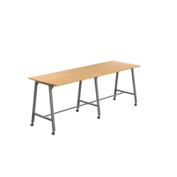 [T-HIGH-MM-1510ANTB] Titan Mobile High Maker Rectangular Table (FSC) | 1500 X 1000 | Anthracite/Ellmau Beech