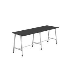 [T-HIGH-MM-1510WHTBK] Titan Mobile High Maker Rectangular Table (FSC) | 1500 X 1000 | White/Black