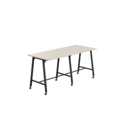 [T-HIGH-MM-1210BKGRY] Titan Mobile High Maker Rectangular Table (FSC) | 1200 X 1000 | Black/Grey