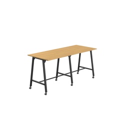 [T-HIGH-MM-1210BKSO] Titan Mobile High Maker Rectangular Table (FSC) | 1200 X 1000 | Black/Sorano Oak