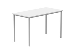 [CORE1260MPTWHTSV] Office Rectangular Multi-Use Table (FSC) | 1200X600 | Arctic White/Silver