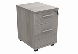 [COREUDM2GOAK] Mobile Under Desk Office Storage Unit (FSC) | 2 Drawers | Alaskan Grey Oak