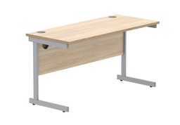 [CORE1460SUOKSV] Office Rectangular Desk With Steel Single Upright Cantilever Frame (Fsc) | 1400X600 | Canadian Oak/Silver