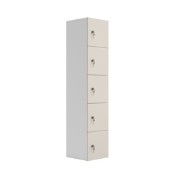 [TCCP5GRY] 5 Door Unit Complete With Shelf, Coat Hooks, Cam Lock, Grey (FSC)