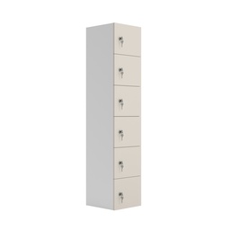 [TCCP6GRY] 6 Door Unit Complete With Shelf, Coat Hooks, Cam Lock, Grey (FSC)