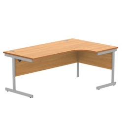 [CORE1812RHSUBCHSV] Office Right Hand Corner Desk With Steel Single Upright Cantilever Frame (Fsc) | 1800X1200 | Beech/Silver