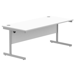 [CORE1880SUWHTSV] Office Rectangular Desk With Steel Single Upright Cantilever Frame (Fsc) | 1800X800 | Arctic White/Silver