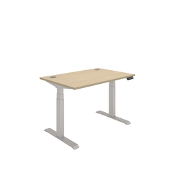 [COREDM1280CPOKSV] Office Rectangular Dual Motor Sit Stand Desk  (FSC) | 1200X800 | Oak/Silver