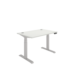 [COREDM1280CPWHTSV] Office Rectangular Dual Motor Sit Stand Desk  (FSC) | 1200X800 | White/Silver