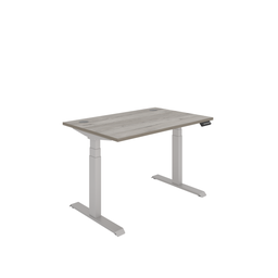 [COREDM1280CPGOAKSV] Office Rectangular Dual Motor Sit Stand Desk  (FSC) | 1200X800 | Grey Oak/Silver