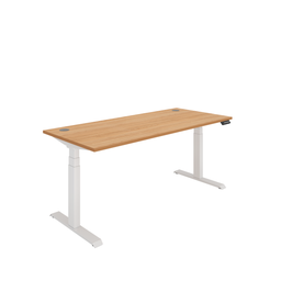 [COREDM1880CPBCHWH] Office Rectangular Dual Motor Sit Stand Desk  (FSC) | 1800X800 | Beech/White