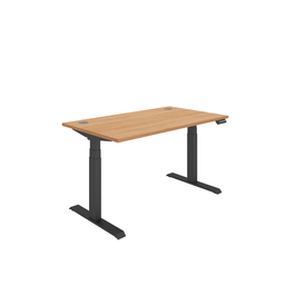 [COREDM1480CPBCHBK] Office Rectangular Dual Motor Sit Stand Desk  (FSC) | 1400X800 | Beech/Black