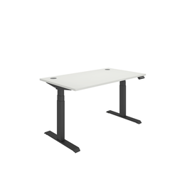 [COREDM1480CPWHTBK] Office Rectangular Dual Motor Sit Stand Desk  (FSC) | 1400X800 | White/Black