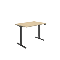 [CORESM1280CPOKBK] Office Rectangular Single Motor Sit Stand Desk  (FSC) | 1200X800 | Oak/Black