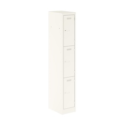 [PEDS1830453-BA5] Primary 3 Door Single Locker Column | 300X450X1800 | Traffic White