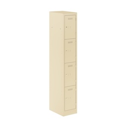 [PEDS1830454-AV6] Primary 4 Door Single Locker Column | 300X450X1800 | Cream