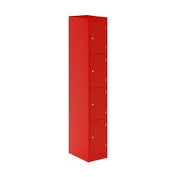 [PEDS1830454-AY8] Primary 4 Door Single Locker Column | 300X450X1800 | Cardinal Red