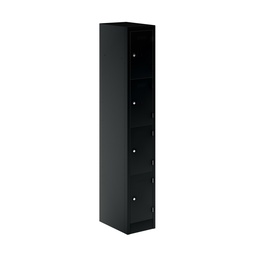 [PEDS1830454-AV1] Primary 4 Door Single Locker Column | 300X450X1800 | Black